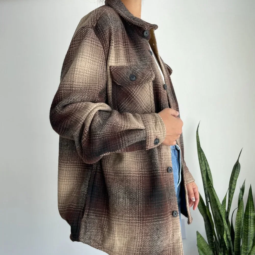 NWT Jachs New York Wool Blend Plaid Jacket Shacket - Picture 3 of 9